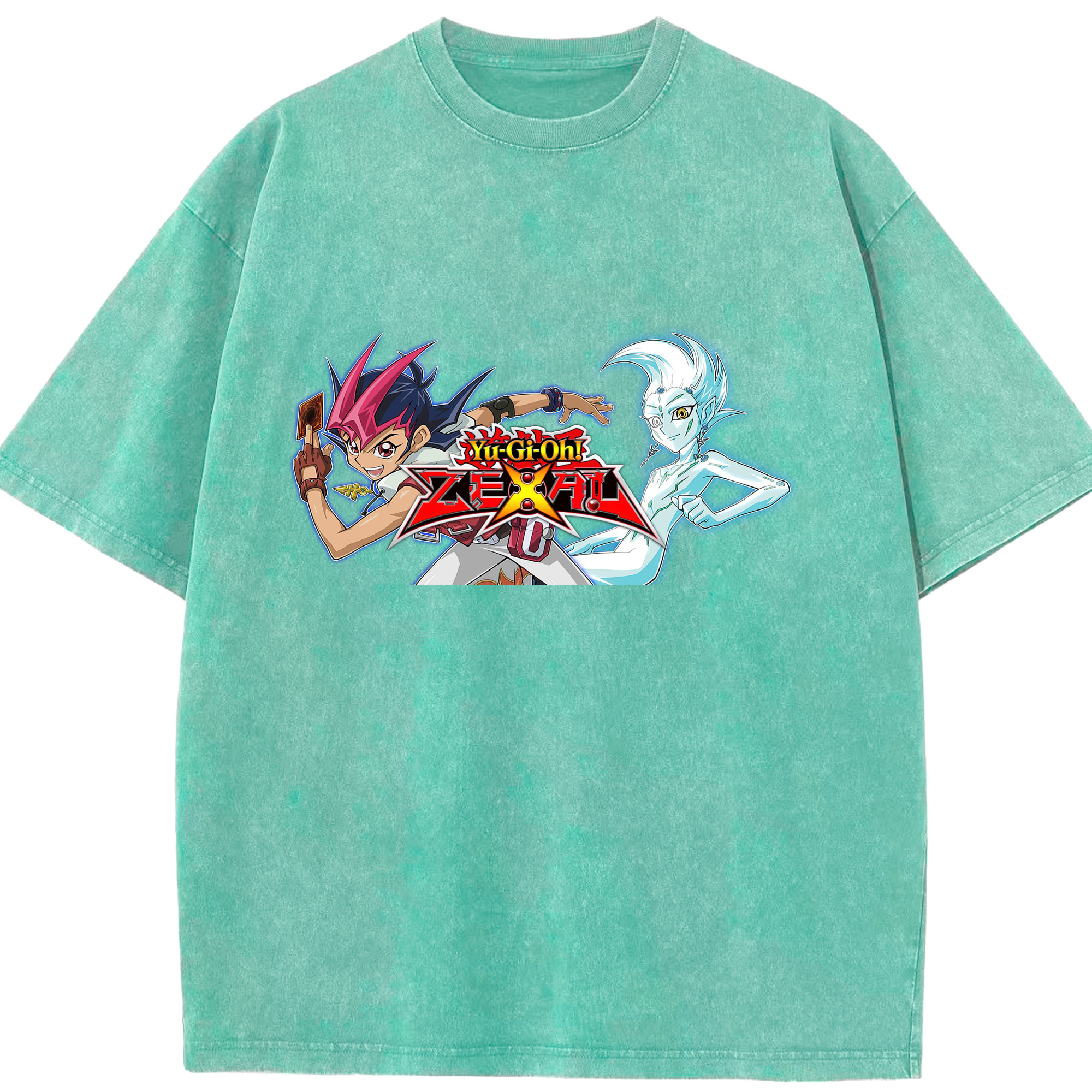 （画像用） 遊☆戯☆王 Yu-Gi-Oh! 綿100% ヴィンテージ風 半袖Tシャツ（フロントプリント）
